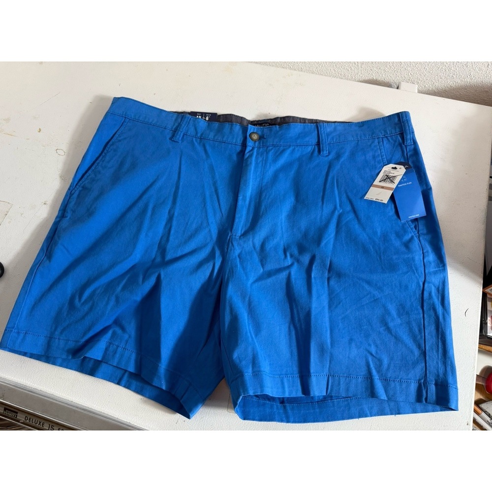 NWT Nautica Flex Shorts Mens Size 42 Clipper Relaxed Fit  Shorts 6" Inseam NEW‎